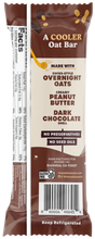 A COOLER Oat Bar; Swiss-style overnight oats; creamy peanut butter; dark chocolate shell; No preservatives; No seed oils